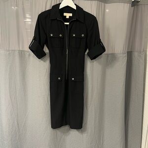 Michael Kors Women's Black Belted Utility Dress. Size S.